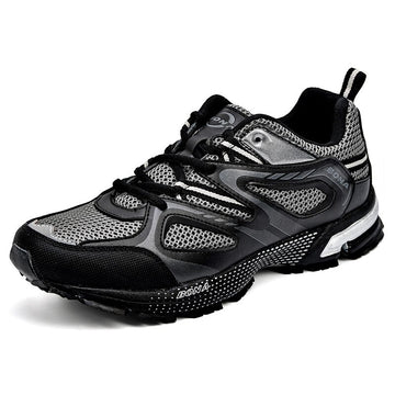New Arrival Classics Style Men Running Shoes Cow Split Mesh Men Sport Shoes Lace Up Outdoor Jogging Shoes